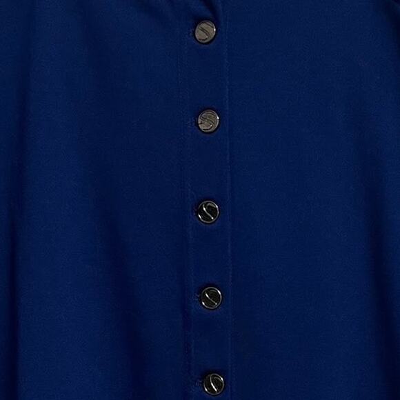 Serena Williams Signature Statement Dark Blue Skirt Button Front Size 10 - Picture 2 of 6